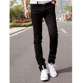 Jeans Skinny Đen Trơn Nam HQ