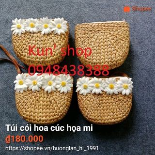túi cói bầu hoa cúc