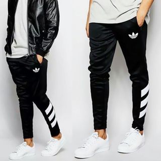 Quần JOGGER NỈ PHỐI SỌC NGANG