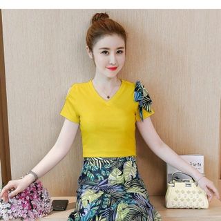 SET ÁO THUN VÁY VOAN ĐUÔI TÔM