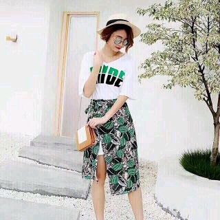 SET ĐẦM THUN PHỐI VÁY HOA