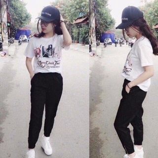 Quần jogger thể thao nữ khóa zip hot