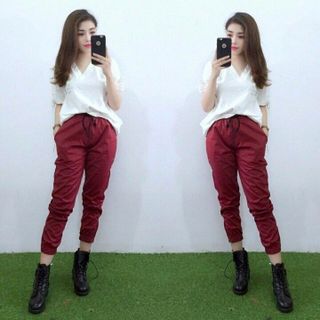 Quần jogger thể thao nữ khóa zip hot