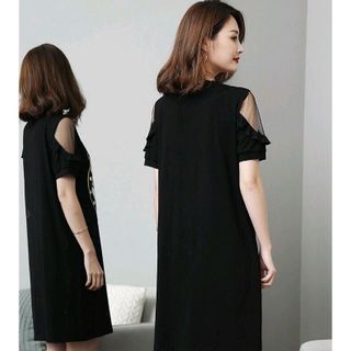 Đầm Suông Phối Voan
