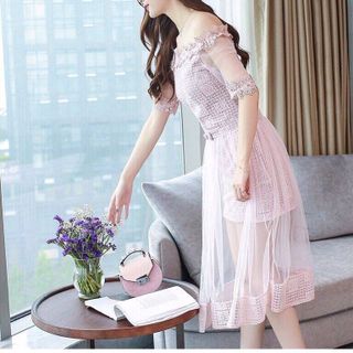 ĐẦM REN PHỐI LƯỚI
