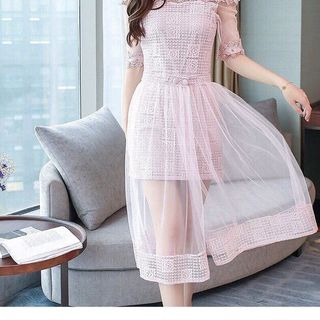 ĐẦM REN PHỐI LƯỚI