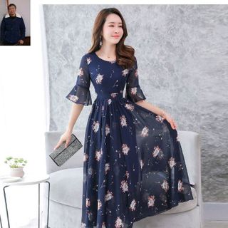 ĐẦM MAXI XÒE TAY LOE