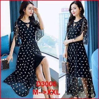 ĐẦM XÒE IN NHŨ KIM TUYẾN XẺ TÀ