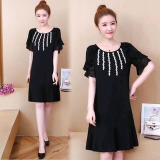 ĐẦM SUÔNG TAY LOE ĐÍNH HẠT
