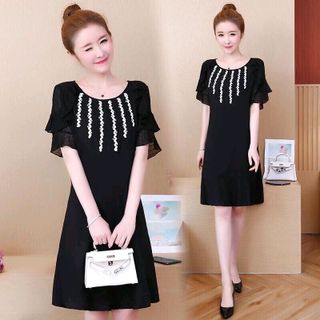 ĐẦM SUÔNG TAY LOE ĐÍNH HẠT
