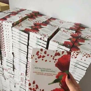 Mặt Nạ Collagen Hoa Hồng Tươi