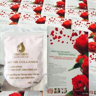 Mặt Nạ Collagen Hoa Hồng Tươi