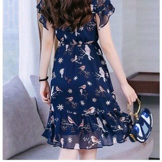 ĐẦM VOAN CỔ NƠ TAY BÈO DUYÊN DÁNG