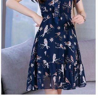 ĐẦM VOAN CỔ NƠ TAY BÈO DUYÊN DÁNG