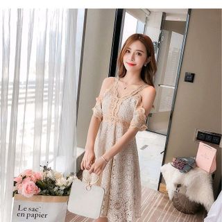 ĐẦM XÒE REN RỚT VAI GỢI CẢM