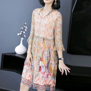 ĐẦM VOAN SUÔNG HỌA TIẾT NHẸ NHÀNG