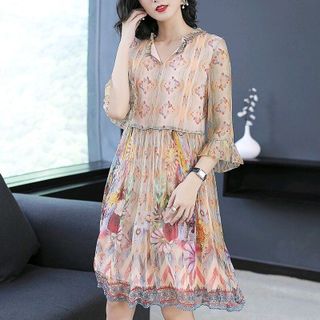 ĐẦM VOAN SUÔNG HỌA TIẾT NHẸ NHÀNG