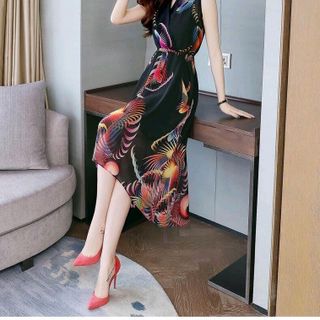 SÉT ĐẦM CỔ ĐẮP CHÉO RÚT DÂY