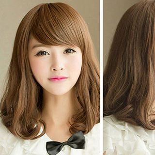 Bộ Tóc Uốn Ngang Vai Mái Xéo MHS008 tặng trùm tóc đến hết ngày 30/6