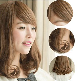 Bộ Tóc Uốn Ngang Vai Mái Xéo MHS008 tặng trùm tóc đến hết ngày 30/6