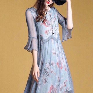 ĐẦM VOAN SUÔNG TAY LOE NỮ TÍNH