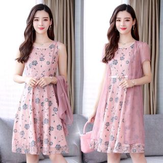 SÉT ĐẦM REN KÈM NỊT