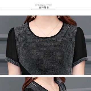 ĐẦM SUÔNG KIM TUYẾN PHỐI VOAN KÈM PHỤ KIỆN