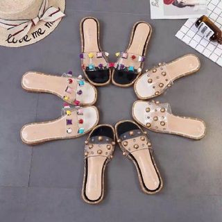 dép hạt màu
