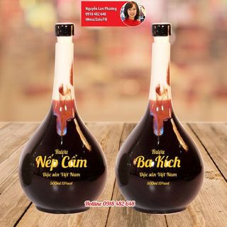 nậm rượu gốm Bát Tràng in logo