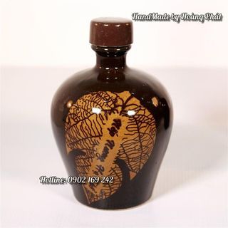 nậm rượu gốm Bát Tràng in logo