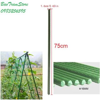 Ống thép bọc nhựa dùng làm cây đỡ hoa hồng làm giàn cỡ 16mm dài 75cm giá sỉ