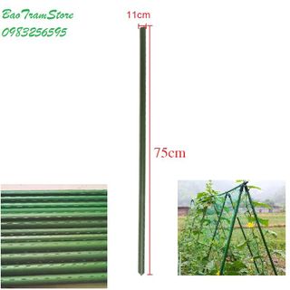 Ống thép bọc nhựa dùng làm cây đỡ hoa hồng làm giàn cỡ 11mm dài 75cm giá sỉ