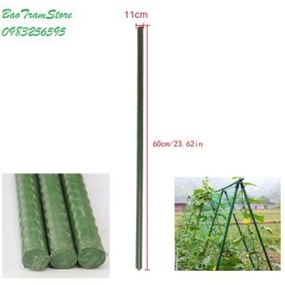 Ống thép bọc nhựa dùng làm cây đỡ hoa hồng làm giàn cỡ 11mm dài 60cm giá sỉ