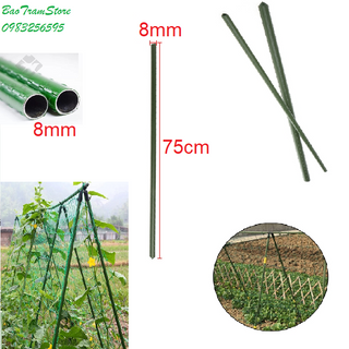 Ống thép bọc nhựa dùng làm cây đỡ hoa hồng làm giàn cỡ 8mm dài 75cm giá sỉ