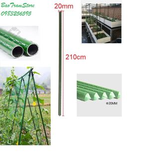 Ống thép bọc nhựa dùng làm cây đỡ hoa hồng làm giàn cỡ 20mm dài 210cm giá sỉ