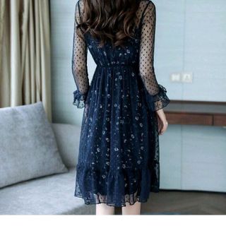 ĐẦM XÒE 2 LỚP IN HOA NHÍ NỮ TÍNH