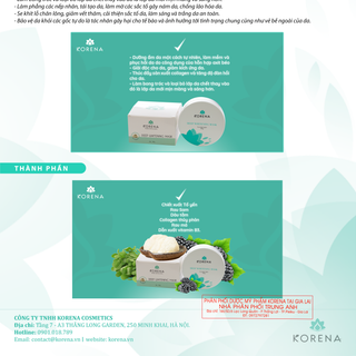Mặt nạ trắng da chiết xuất từ Tổ Yến Deep Whitening Mask Korena