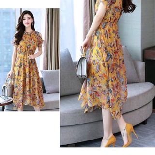ĐẦM MAXI KHOÉT VAI HOẠ TIẾT ĐỘC ĐÁO