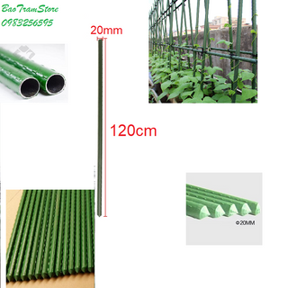 Ống thép bọc nhựa dùng làm cây đỡ hoa hồng làm giàn cỡ 20mm dài 120cm giá sỉ