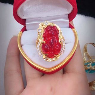 Nhẫn tỳ hưu mạ vàng