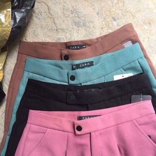 Quần baggy công sở cúc lệch