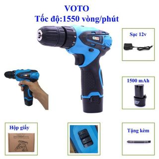 Máy khoan pin 12v không dây VOTO 2 tốc độ cao giá sỉ