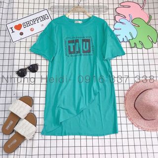 Áo thun form dài Vạt áo lệch bị truất lắm lun