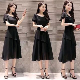 ĐẦM VINTAGE TÙNG XOÈ TẦNG XÉO