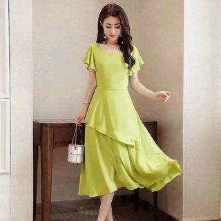 ĐẦM VINTAGE TÙNG XOÈ TẦNG XÉO