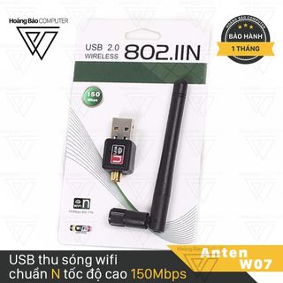 USB thu sóng Wifi tốc độ cao VSP 150Mbps - chuẩn 80211 B/G/N - Có anten