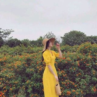 ĐẦM XÒE VINTAGE NHÚN TAY QC