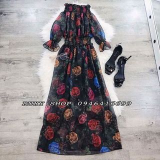 MAXI TRỄ VAI HOA QC