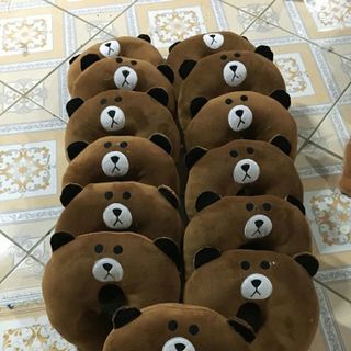 Gối cổ văn phòng Gấu nâu