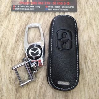 Combo Bọc khóa da móc khóa logo